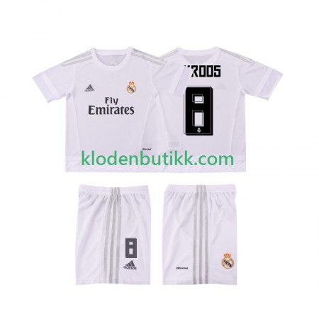 Real Madrid KROOS 8 2015 2016 Barn Retro Hjemme Fotballdrakt Kortermet